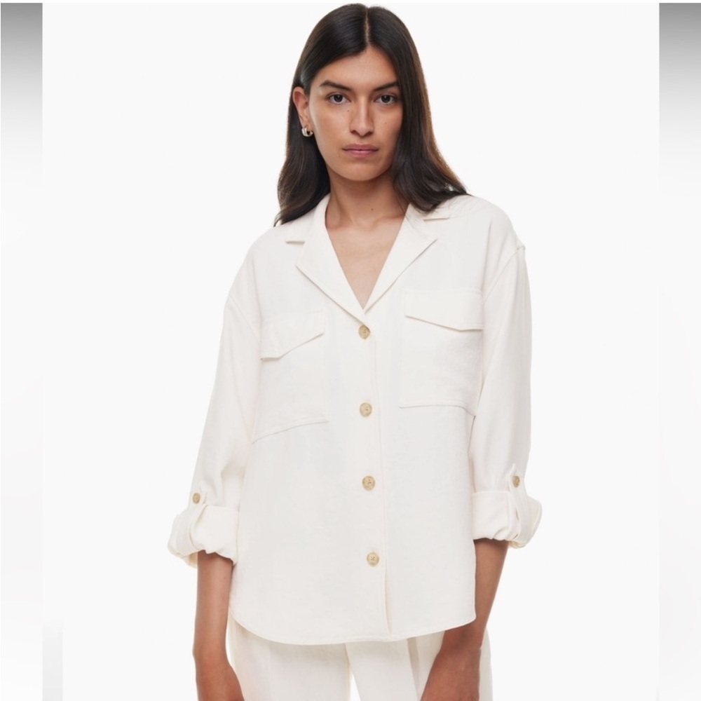 Aritzia Wilfred Cardero Shirt Black Size 2XS - Picture 2 of 6
